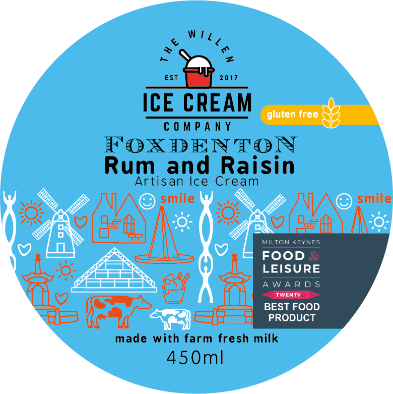 MKFLA Best Local Produce: Food 2021, a timeless classic dairy gelato with spiced rum-soaked raisins.