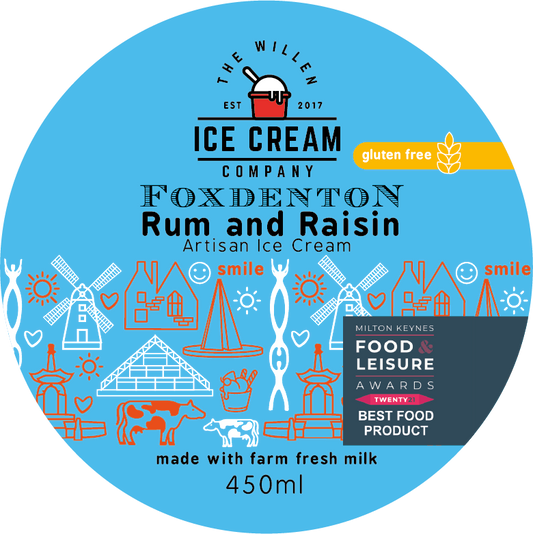 MKFLA Best Local Produce: Food 2021, a timeless classic dairy gelato with spiced rum-soaked raisins.